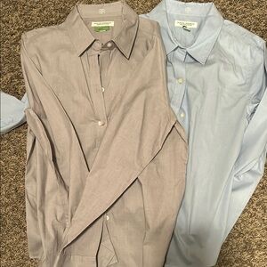 Banana Republic Men's Shirt - Light Blue